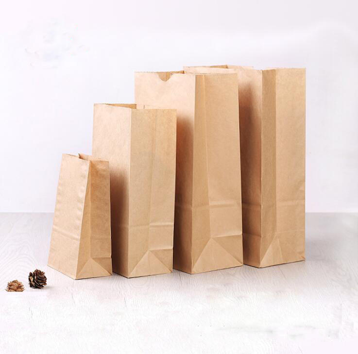 Small Kraft Paper Bag for Bread for Pizza Milk Pet Food Sushi Jelly Salad