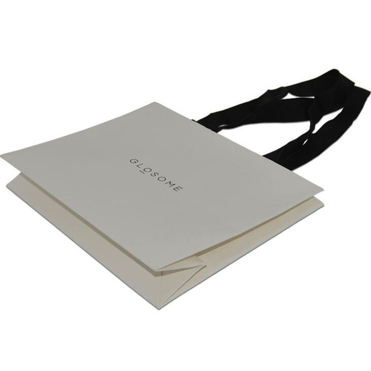 Customized Printed Logo Kraft Paper Bag for Crafts Promotion Including Ribbon