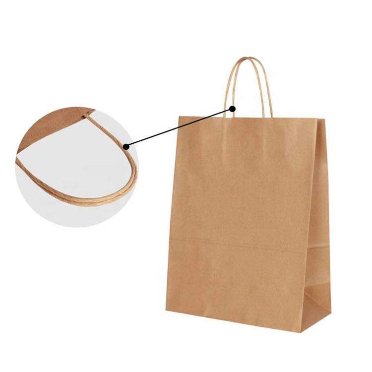 Free Design Brown Kraft Paper Bags With Your Own Logo With Handle