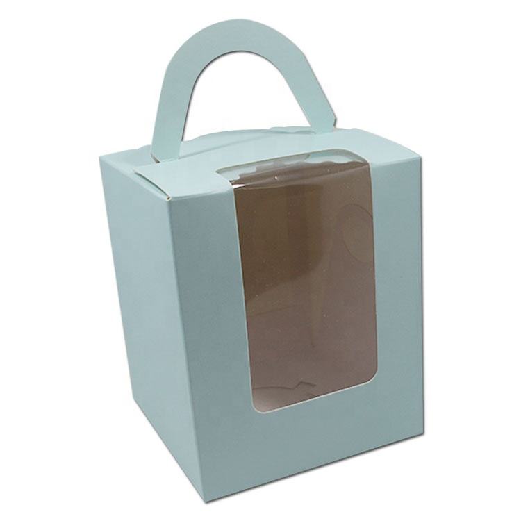 Custom Cake Doll Wrapping Paper Cardboard Box with Clear PVC Window Portable Travel