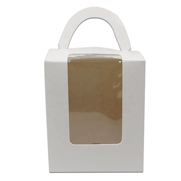 Custom Cake Doll Wrapping Paper Cardboard Box with Clear PVC Window Portable Travel