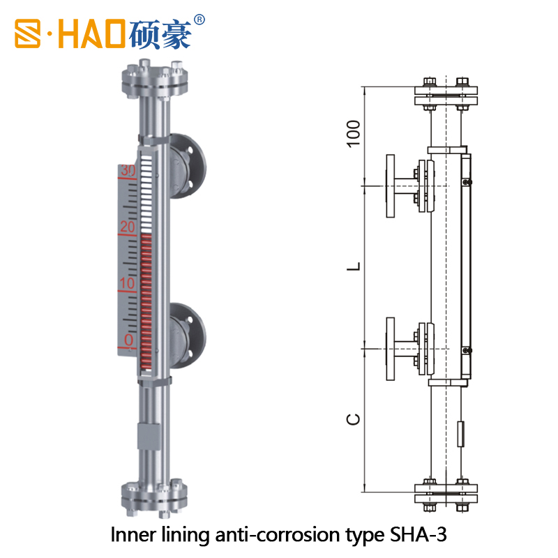 SHA Series Magnetic Flap Level Gauge