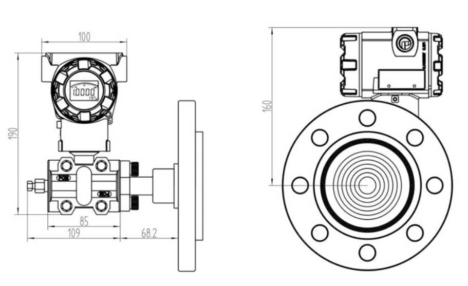 Flange Mounted DP Transmitte