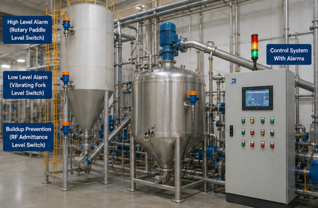 How to choose a level switch for industrial tanks