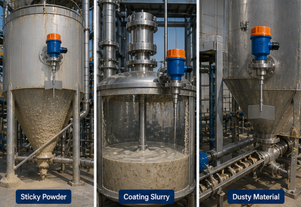 Level switch for dusty material applications