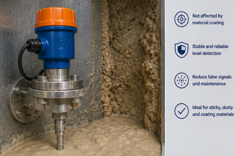 Best level switch for sticky powders