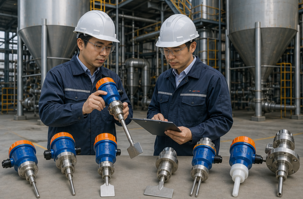 Hygienic level switch for dusty food products