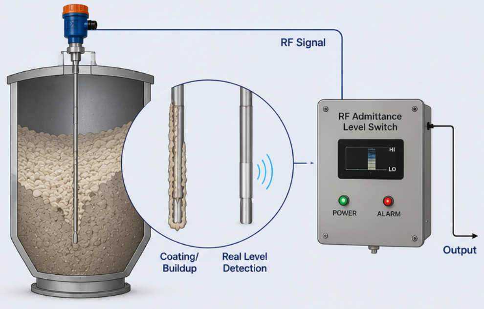 Sticky Material Level Switch