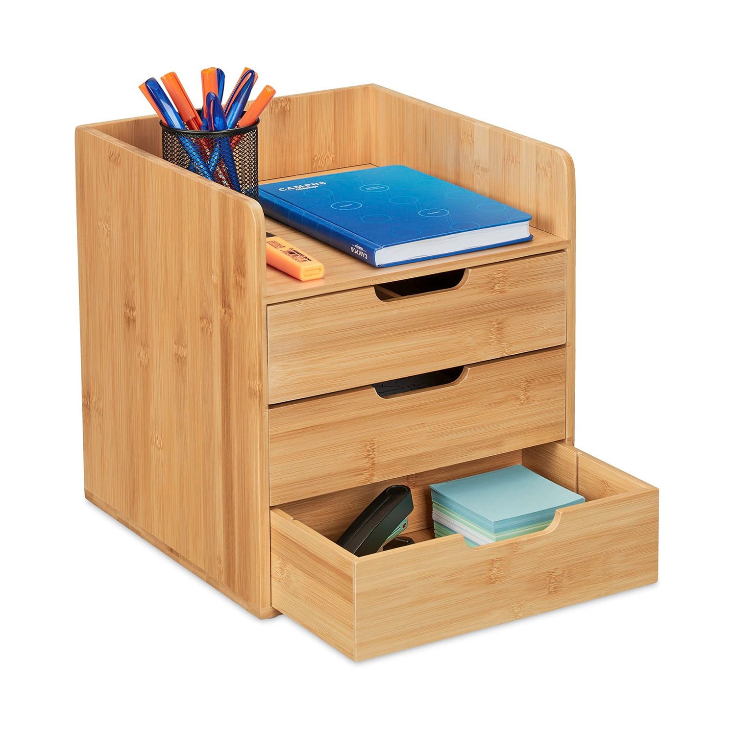 Organizer Storage Tabletop Drawer, Bamboo Tableware Bulk Packaging