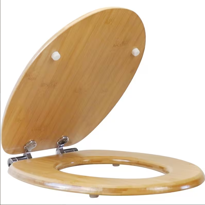 Natural Bamboo Toilet with Soft-Close Mechanism and Metal Hinges, Bamboo Wholesale Distributors