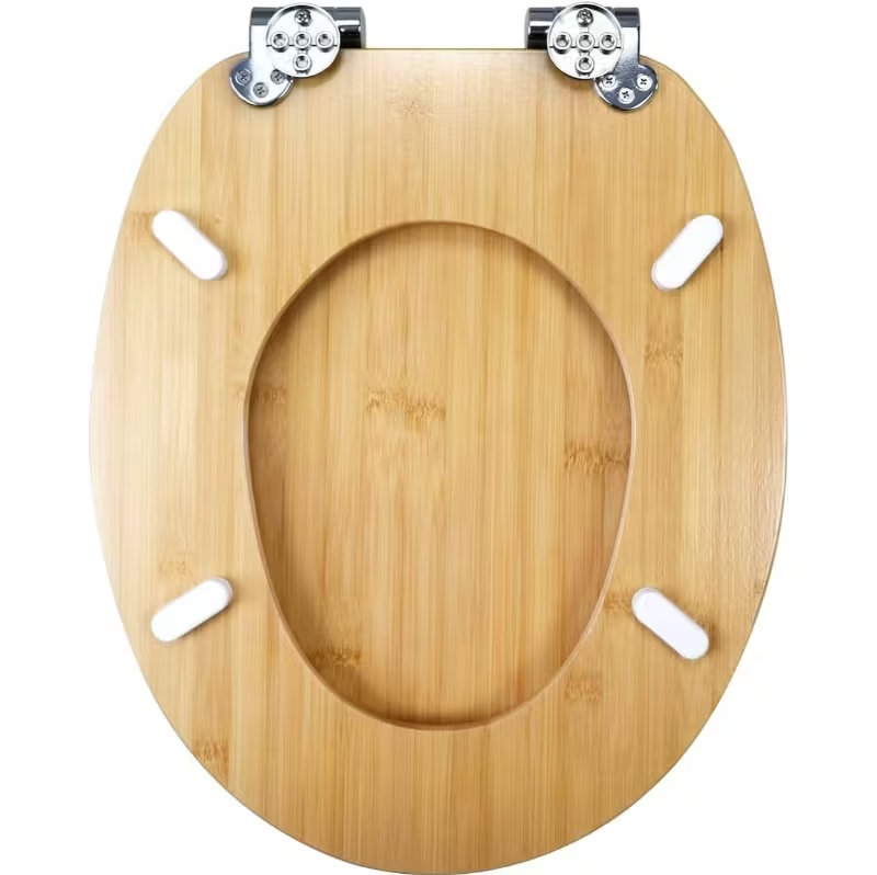 Natural Bamboo Toilet with Soft-Close Mechanism and Metal Hinges, Bamboo Wholesale Distributors