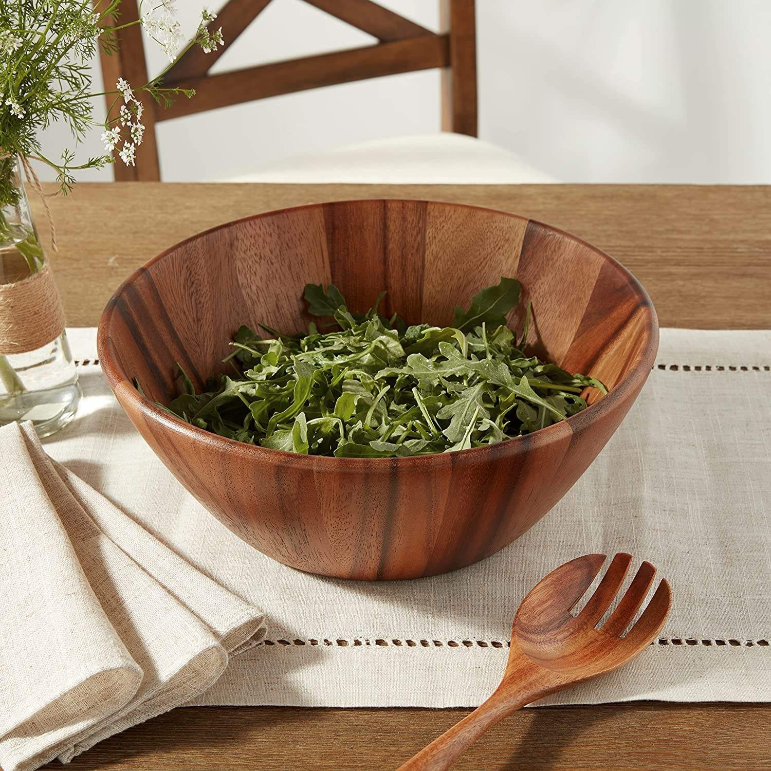 Acacia Salad Fruit Vegetables Bowl, Acacia Kitchenware Bulk Manufacturer