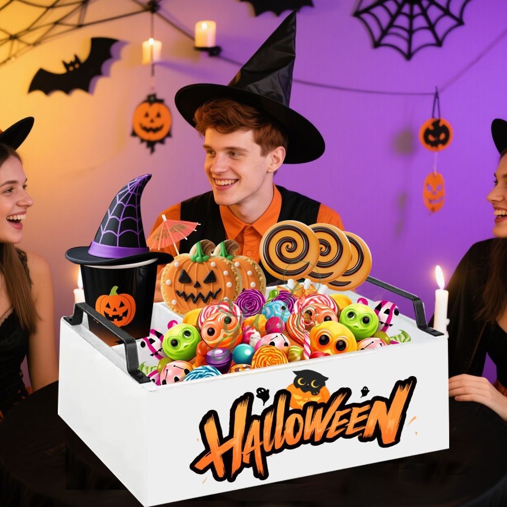 Wholesale Manufacturer of FSC Certified Bamboo Halloween White Service Boxes