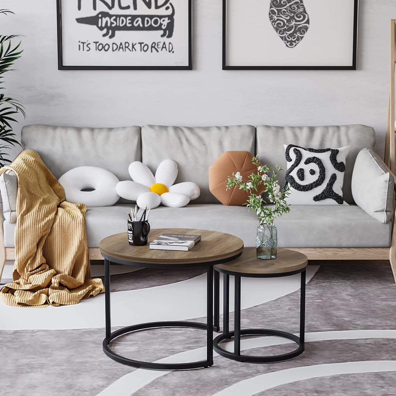 Wooden Metal Frame Side Tables, Wholesale Furniture with FSC Certified manufacturer.