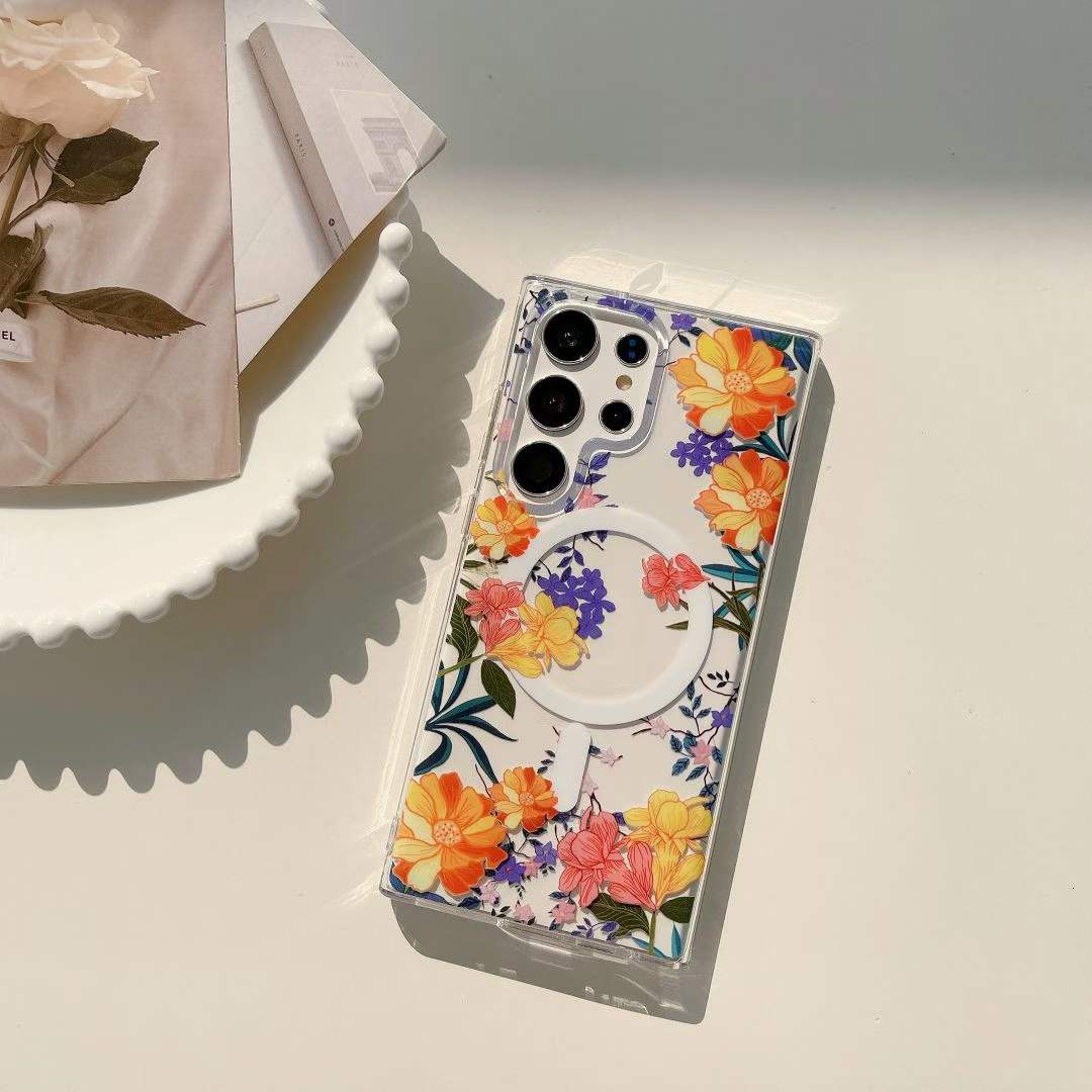 Flower Petal Magnetic Charging Phone Case