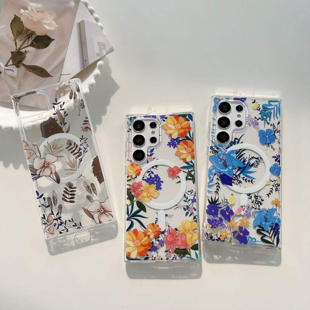 Flower Petal Magnetic Charging Phone Case
