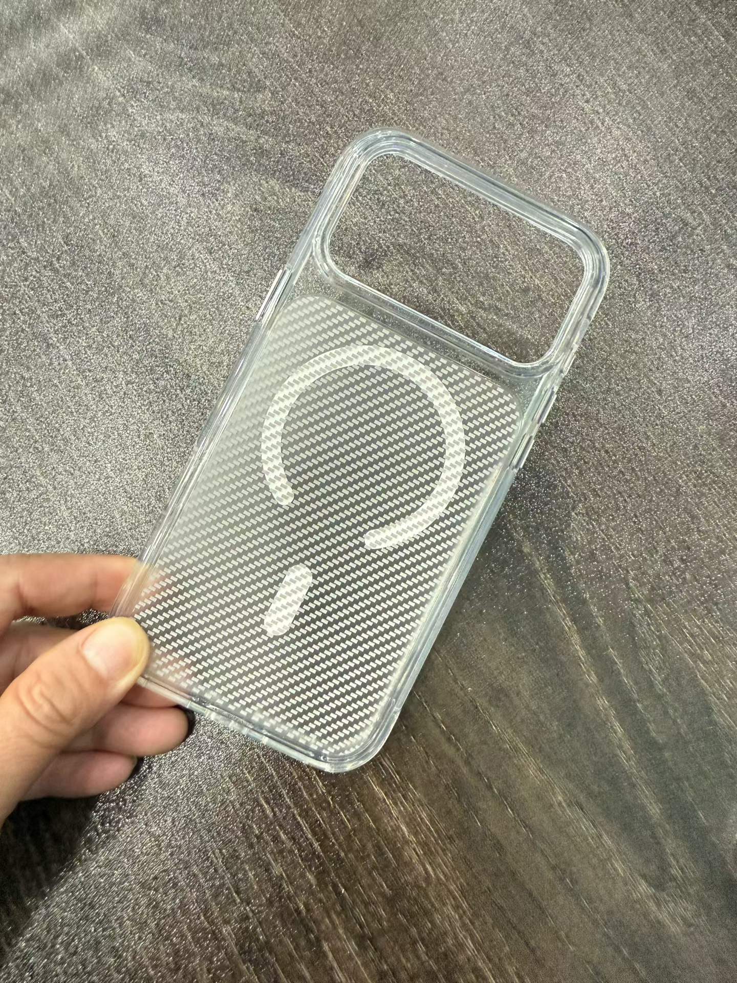 Hybrid acrylic+TPU transparent Mobile phone case with Magsafe