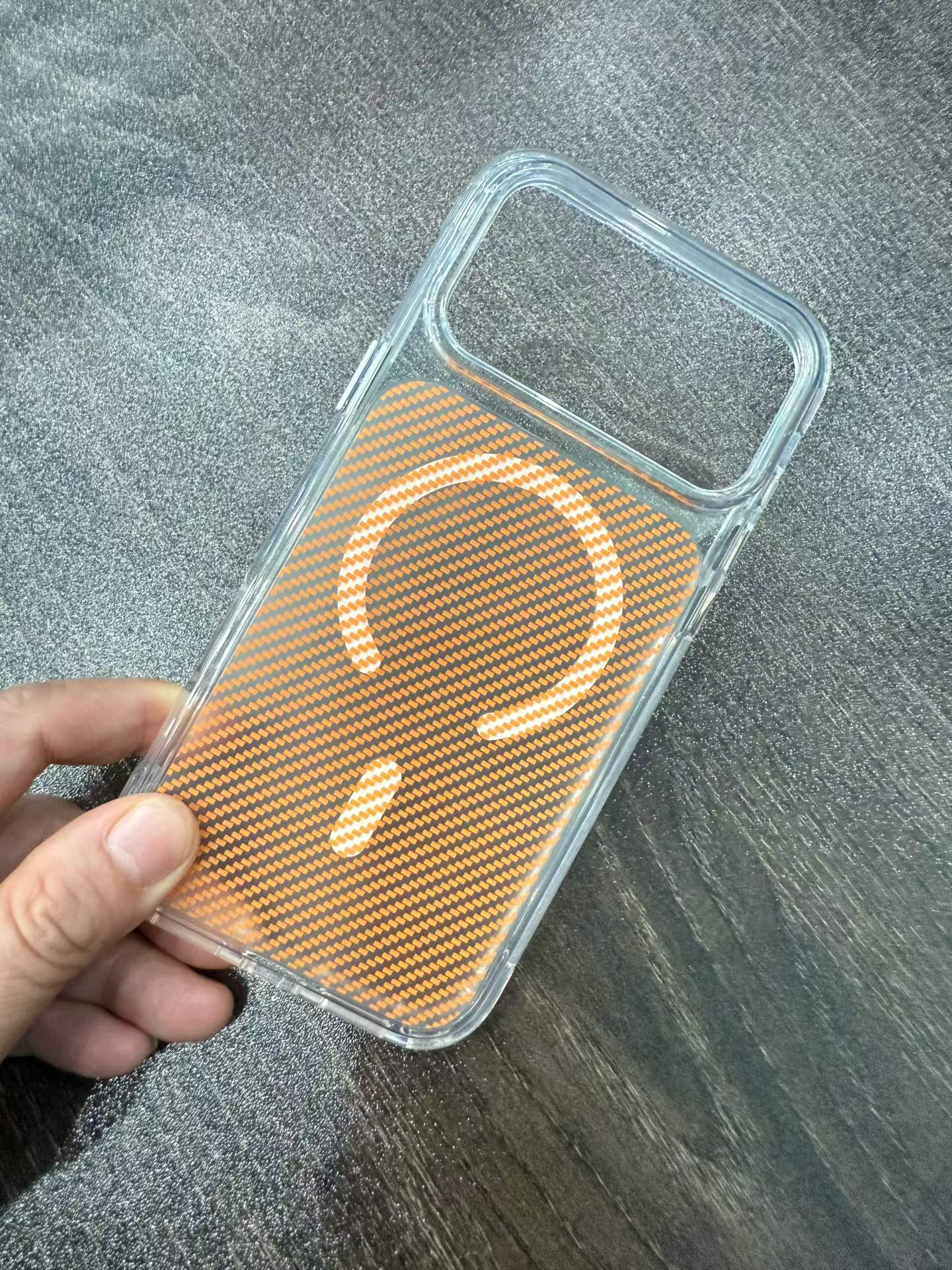Hybrid acrylic+TPU transparent Mobile phone case with Magsafe