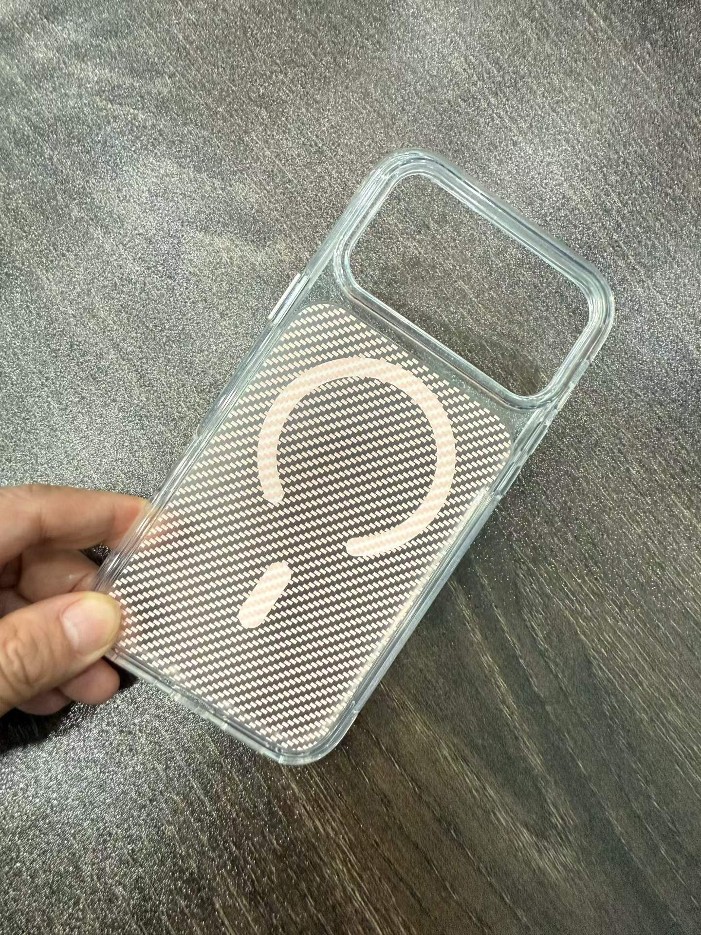 Hybrid acrylic+TPU transparent Mobile phone case with Magsafe