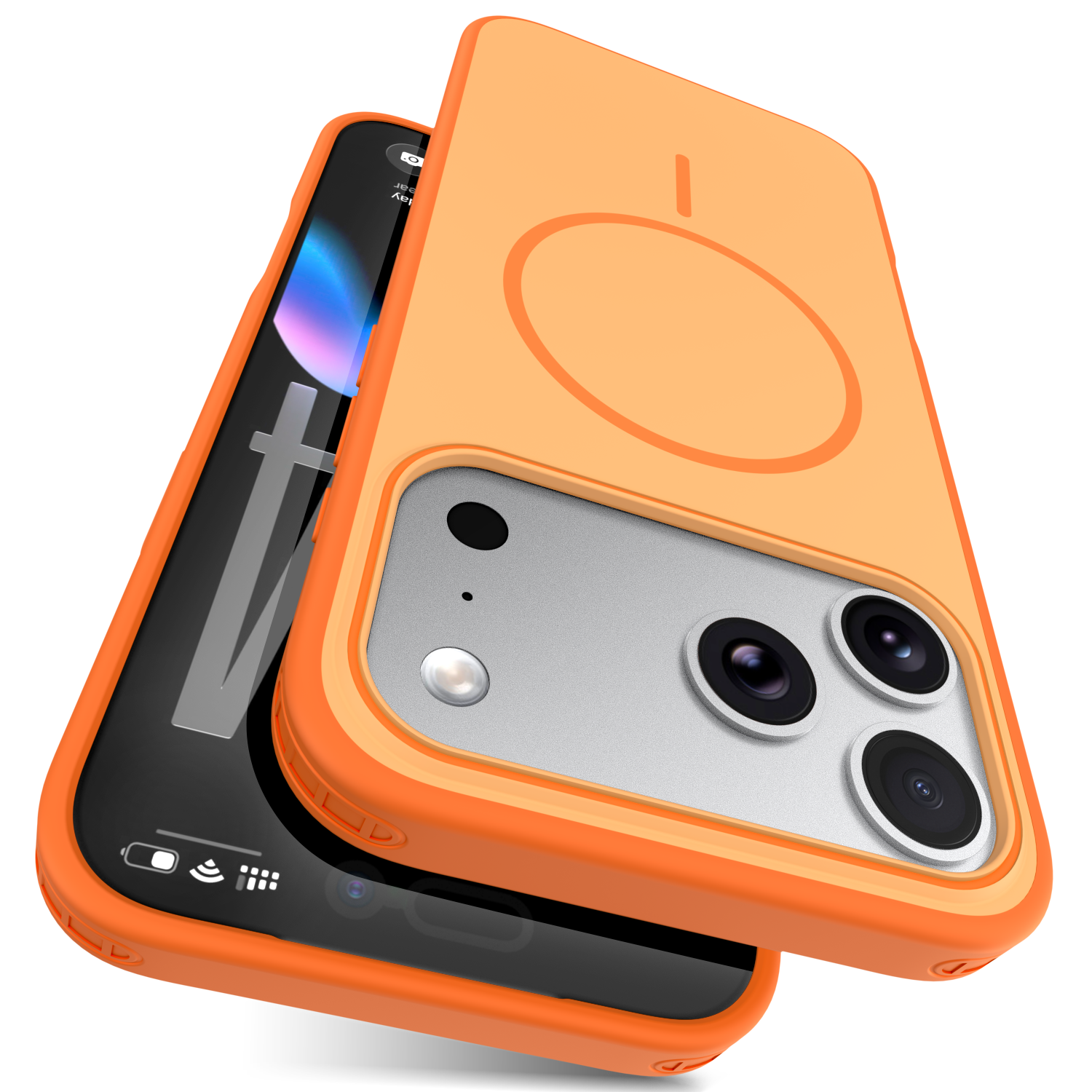 Orange tpu shockproofmagsafe phone case