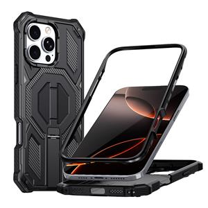 Personalized black cell phone case with stand