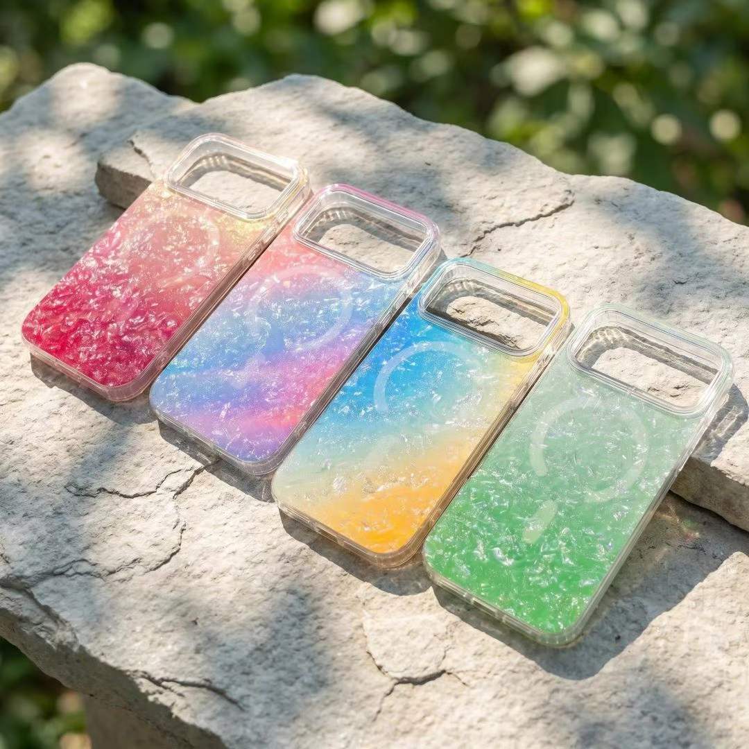 Colorful glacier magsafe phone case