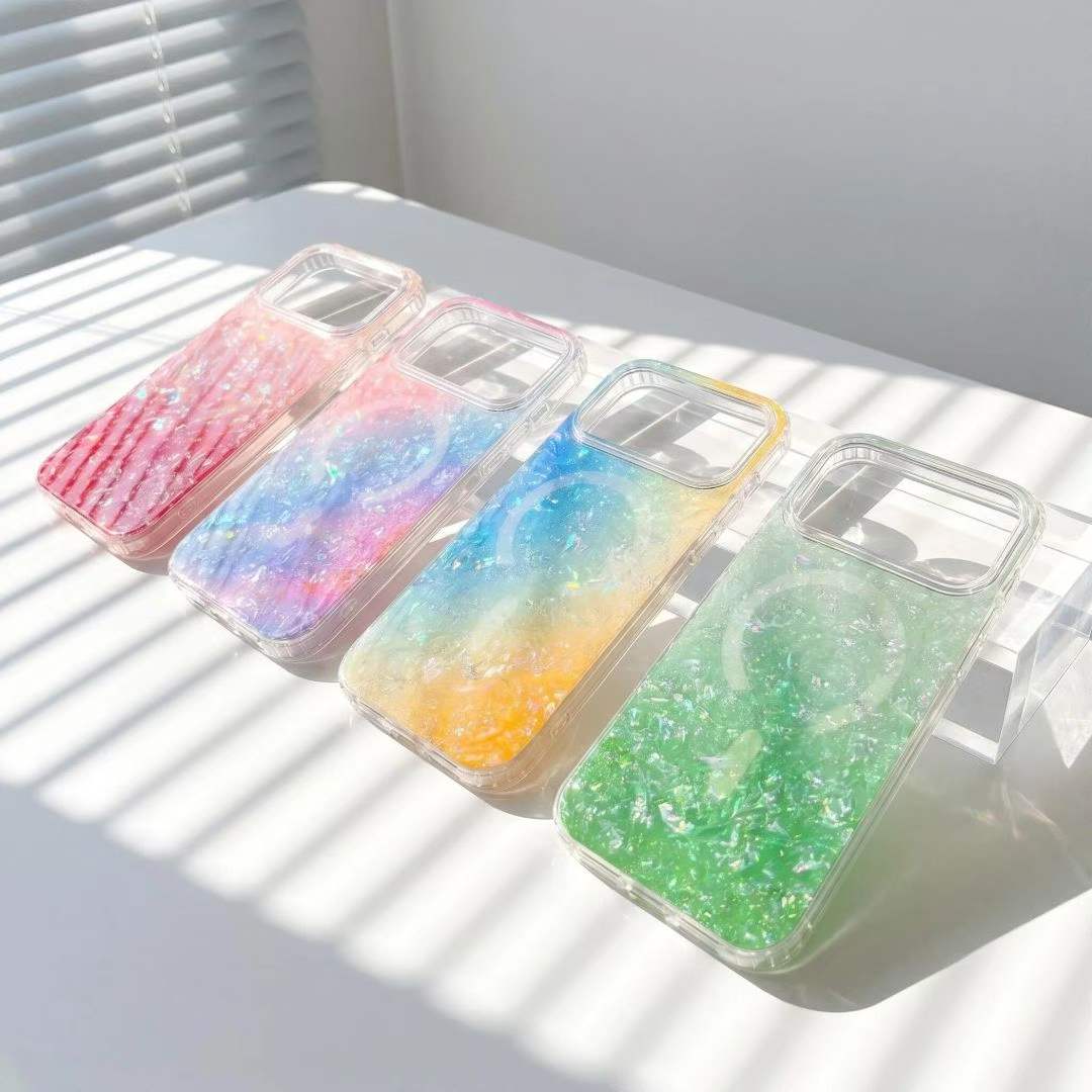 Colorful glacier magsafe phone case