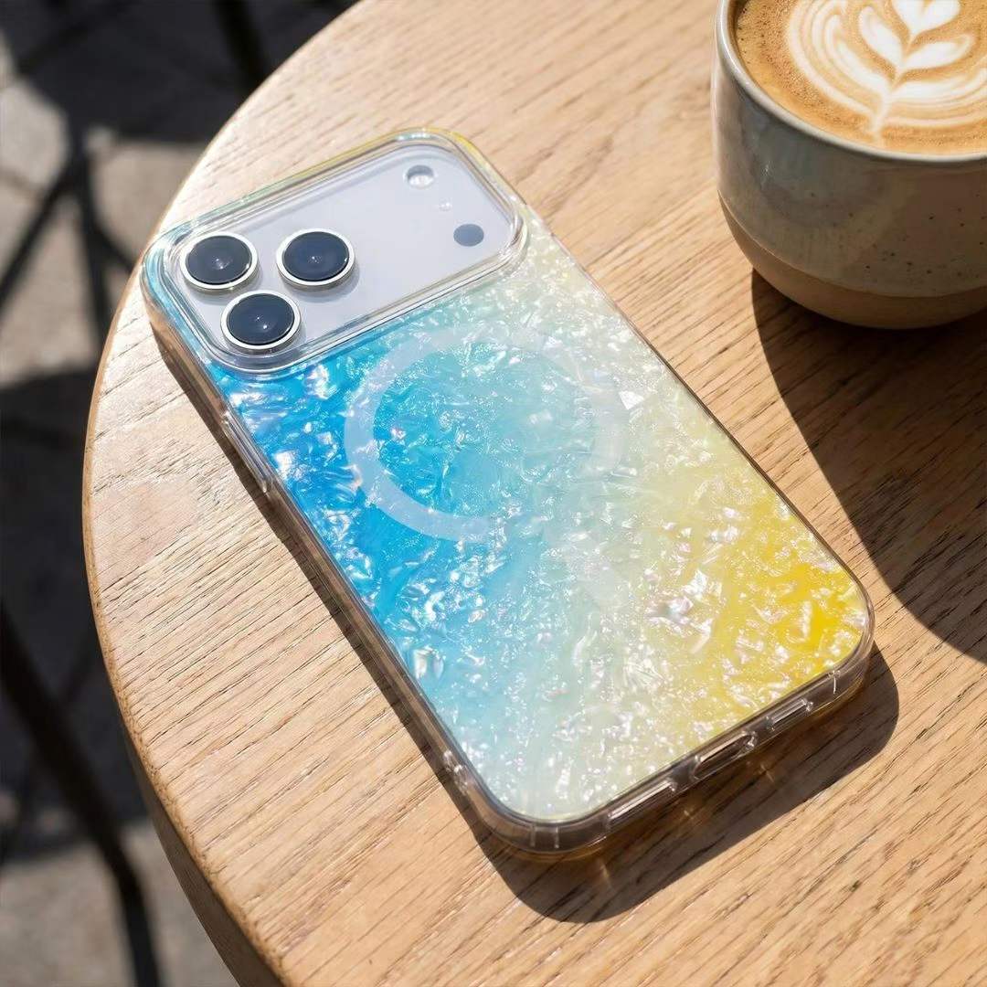 Colorful glacier magsafe phone case
