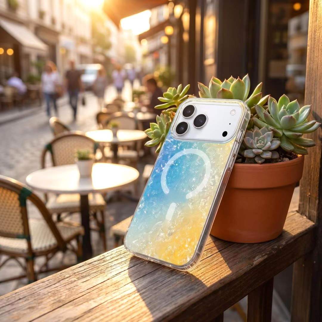 Colorful glacier magsafe phone case