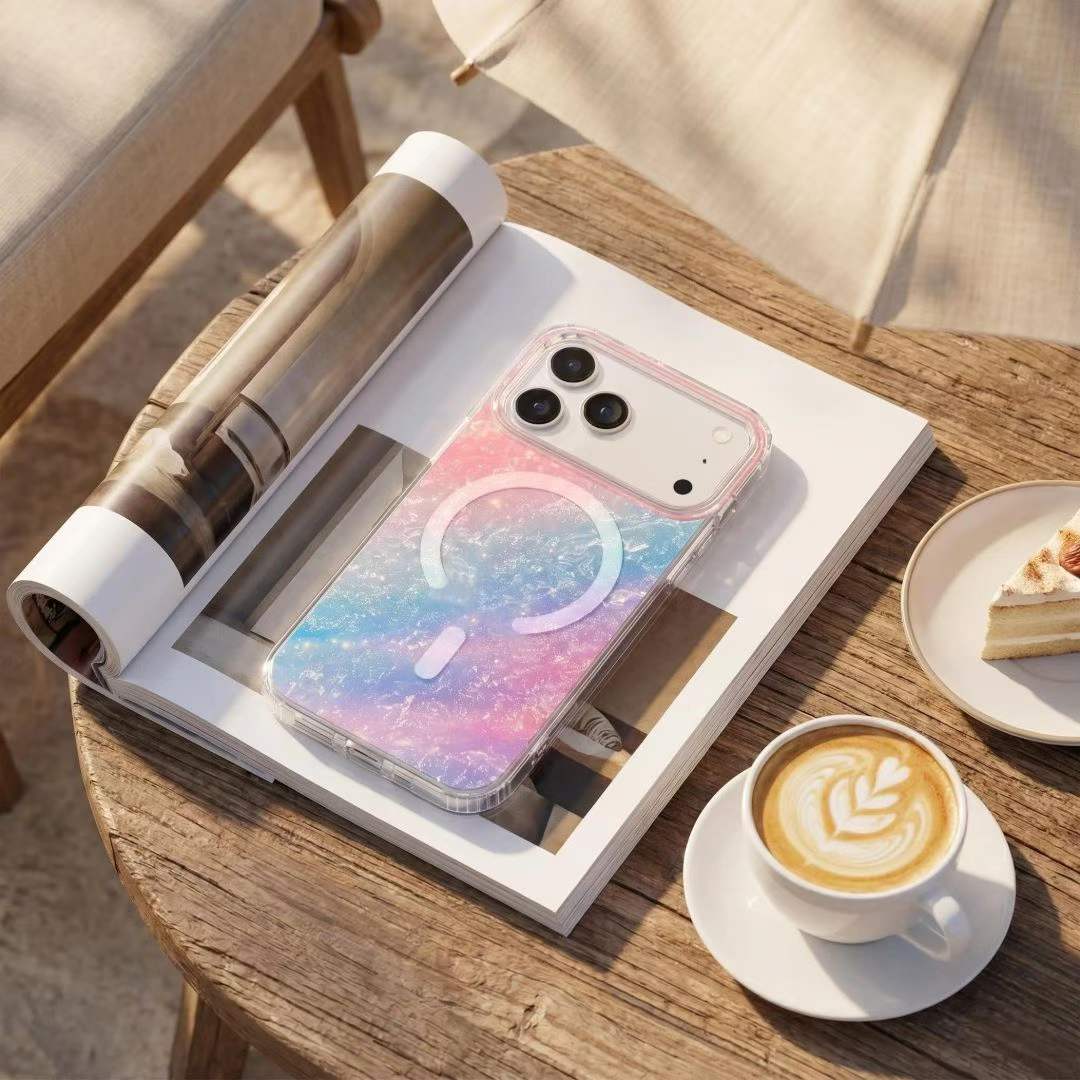 Colorful glacier magsafe phone case