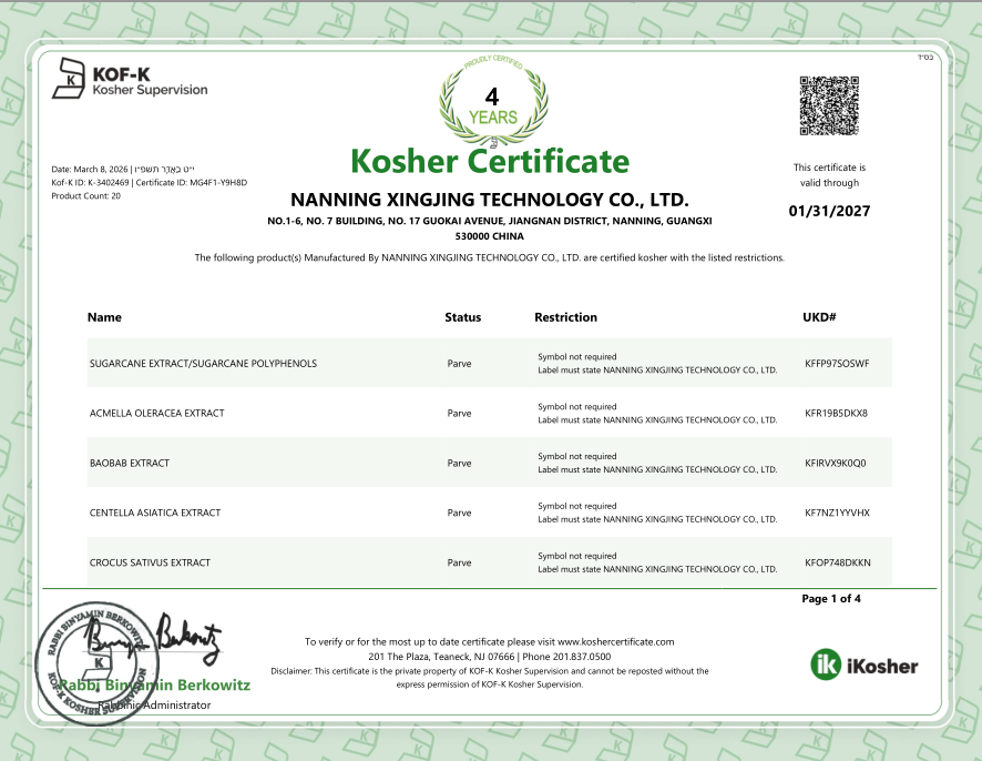 Kosher Certificate