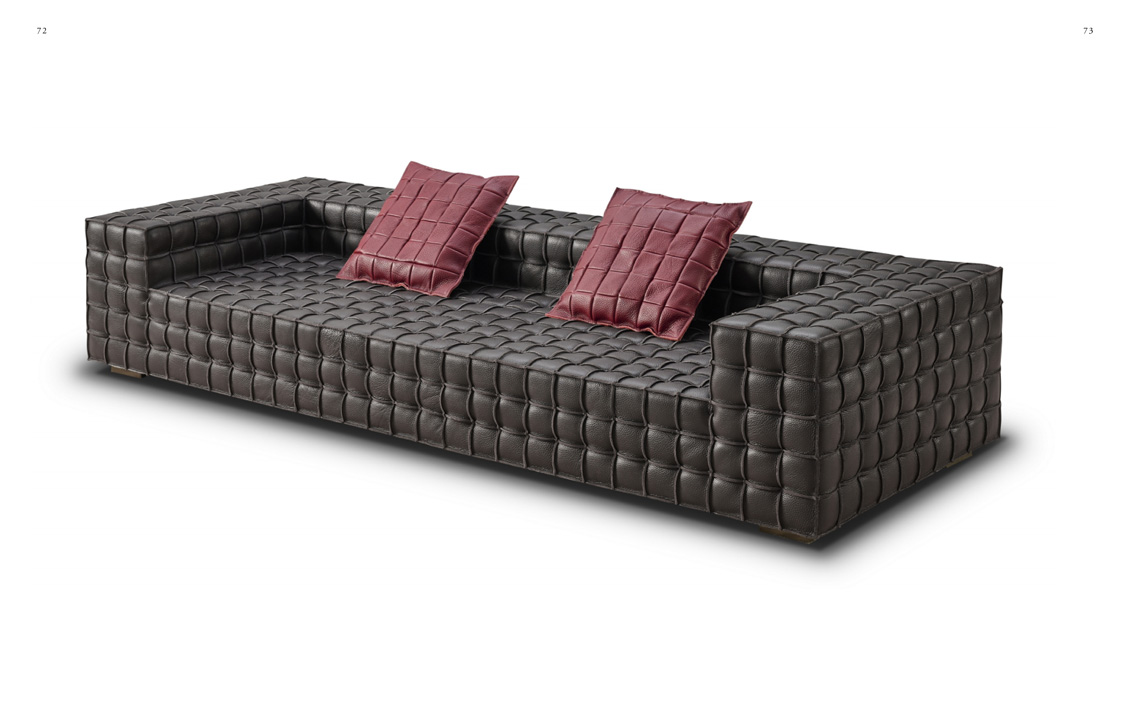 Rubik's Cube Tufted Leather Sofa Rubik's Cube Tufted Leather Sofa