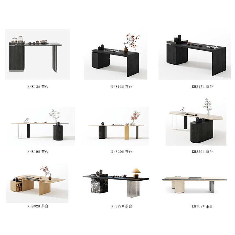 F-016-22-1-KH810A Modern Luxury Beige Travertine Table | Minimalist Acrylic High-End Home Furniture