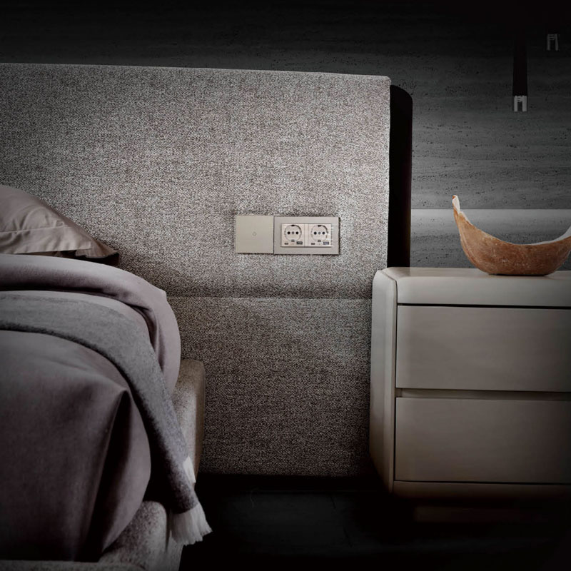 F-016-40-1-B003 Modern Fabric Minimalist Bed