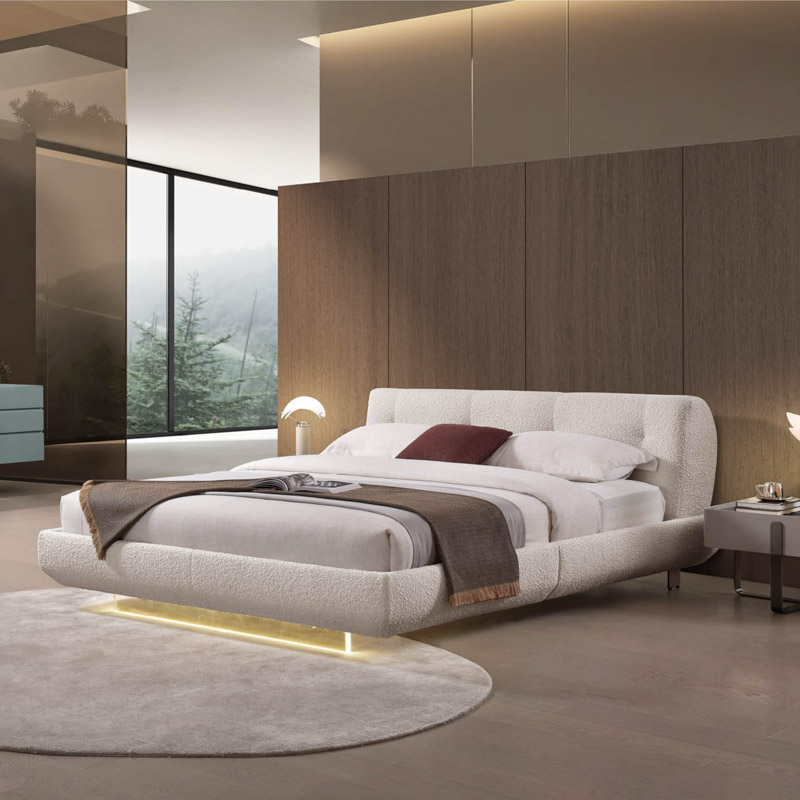 F-016-40-1-B006Teddy Fabric Bed with Ambient Lighting