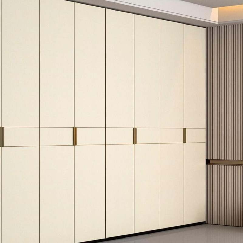 G-093-01-2-GM203 Full Leather Swing-Door Wardrobe