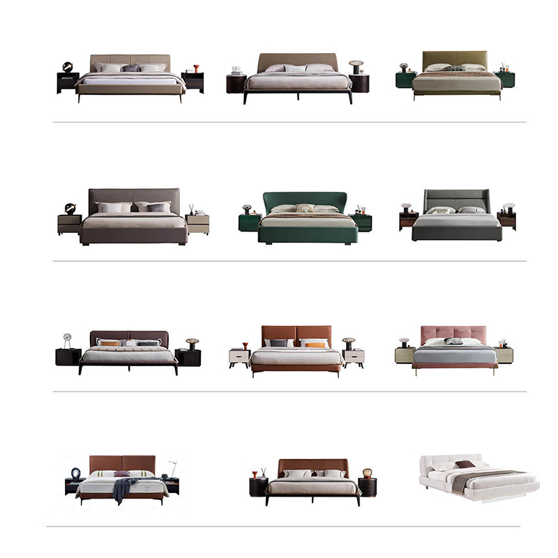 F-016-40-1-B008 Floating Leather Bed with Ambient Light