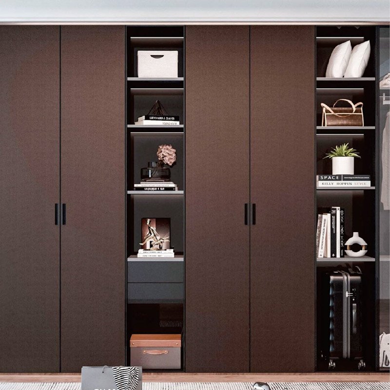G-093-02-1-GM202 Full Leather Aluminum Frame Swing Door
