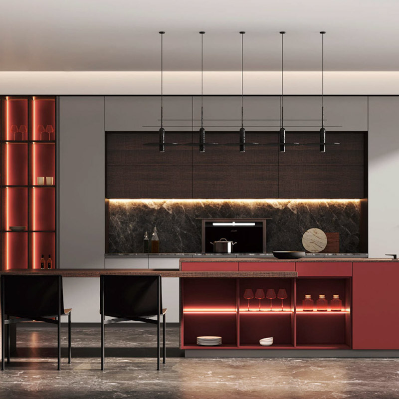 G-093-04-3-ALS-09 Minimalist Handleless Kitchen Cabinet System