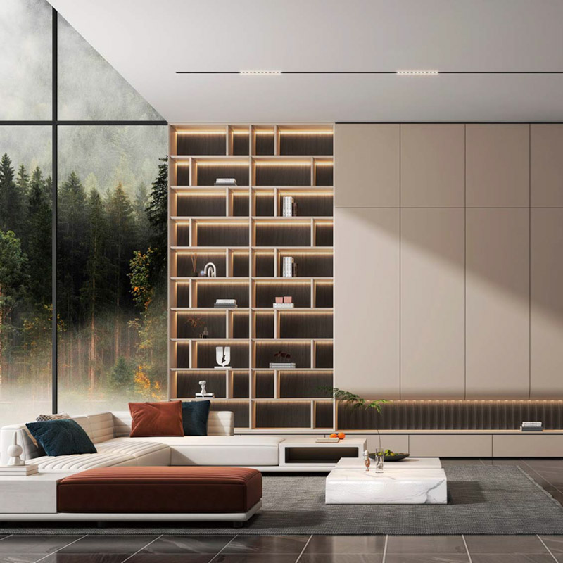 G-093-04-3-C001 Minimalist Integrated Whole Wall Cabinet System