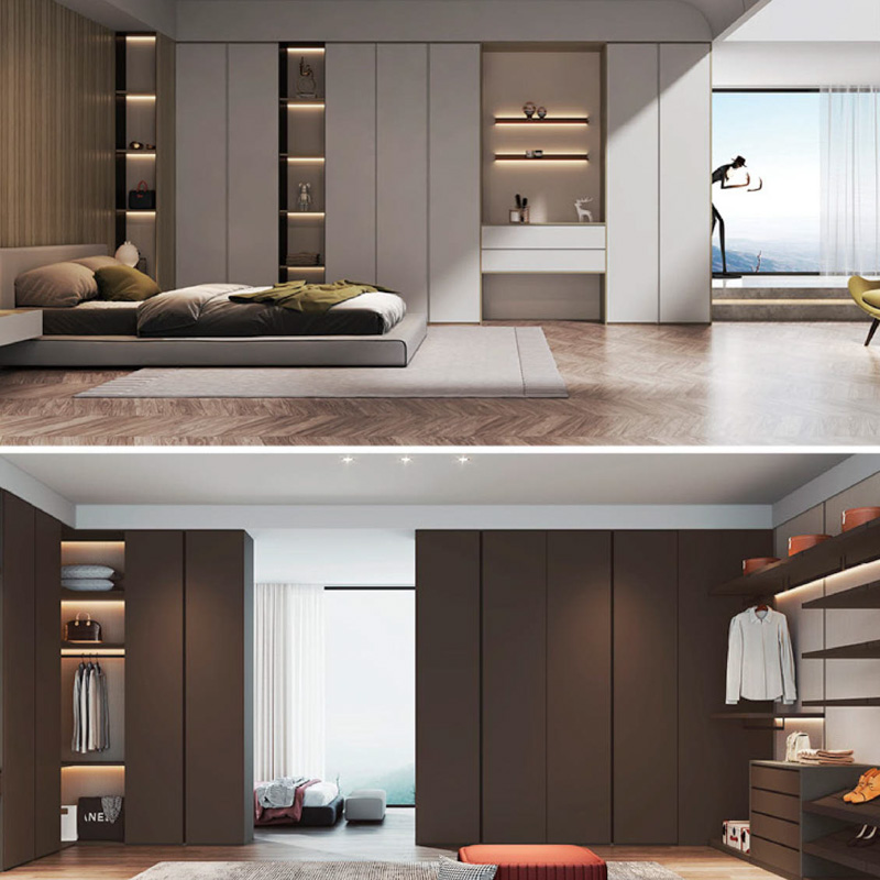 G-093-04-3-C001 Minimalist Integrated Whole Wall Cabinet System
