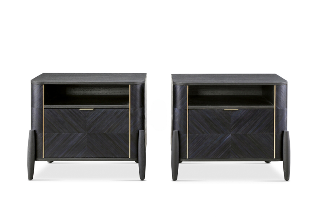 F-016-11-3-BO2045 Geometric Parquet Wood Nightstand F-016-11-3-BO2045 Geometric Parquet Wood Nightstand