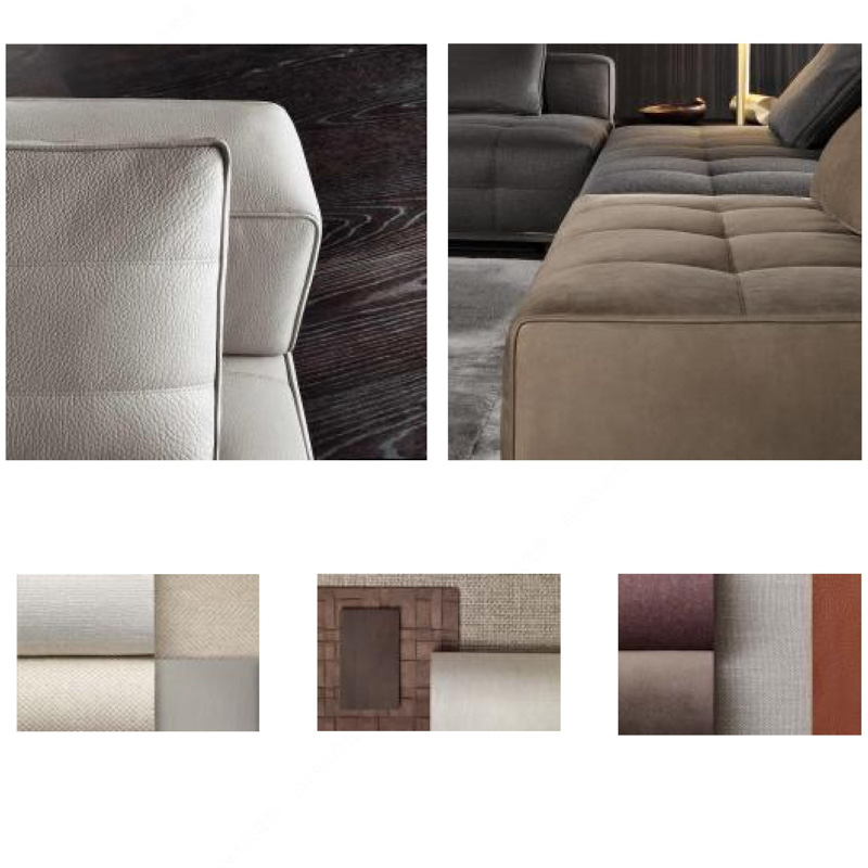 F-016-37-1-S001 Modular Grid-Quilted Sectional Sofa