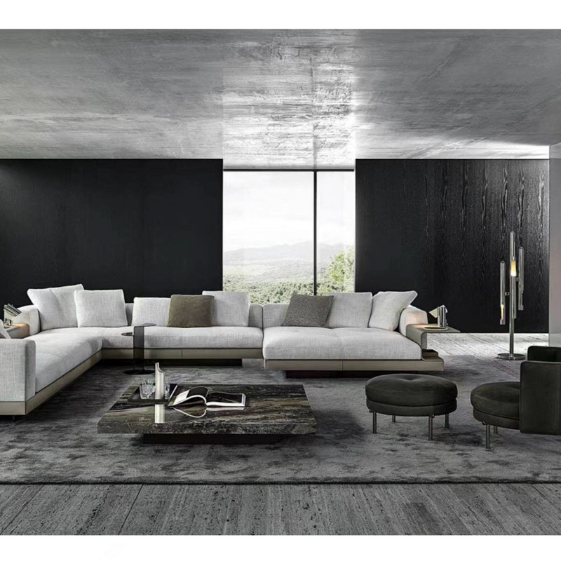 F-016-37-1-S002 Modular Lounge Sofa with Built-In Side Table