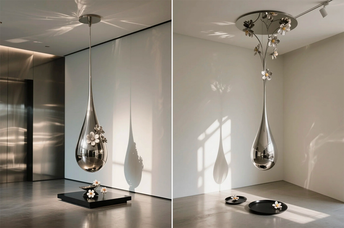 Mirror Metal Installation Lights Mirror Metal Installation Lights
