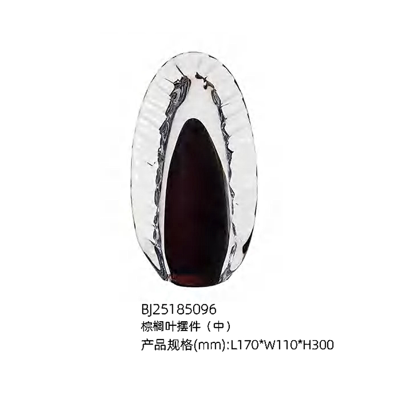 O-125-03-2-BJ2518095 Luxury Glass Palm Leaf Sculpture Series｜Customizable Premium Edition