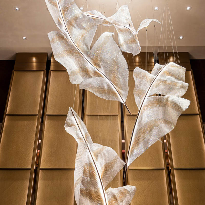 L-001-06-H079 Luxury Art Feather Chandelier｜Customizable Premium Edition