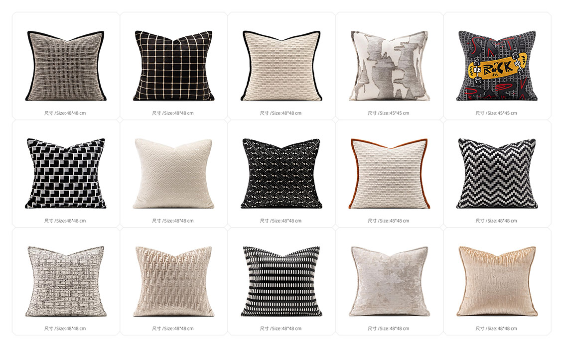 Black & White Textured Cushion