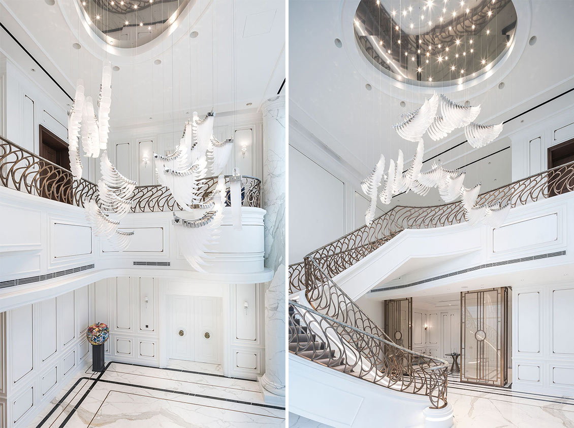 High-Ceiling Modern Art Chandelier