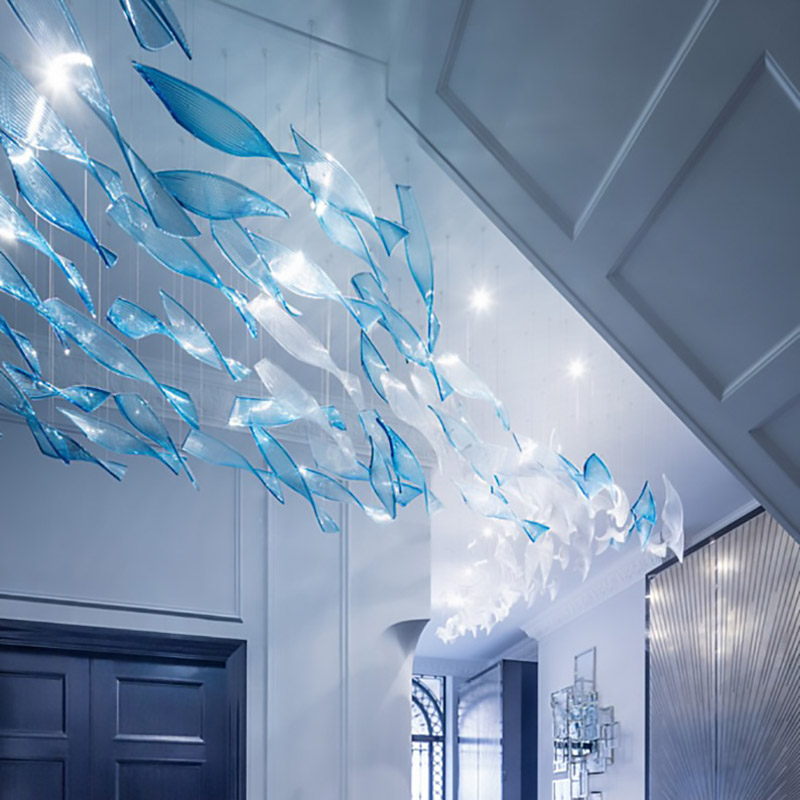 L-001-06-H128 Luxury Art Fish Chandelier｜Customizable Premium Edition